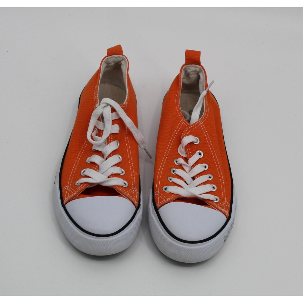Epicstep Orange Canvas Low Top Sneakers Womens Size 10 Lace Up Casual Shoes